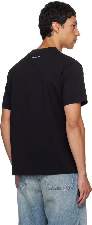 T-shirt Courrèges Courrèges Oversized T-Shirt Svart | 325JTS203JS0233, 2