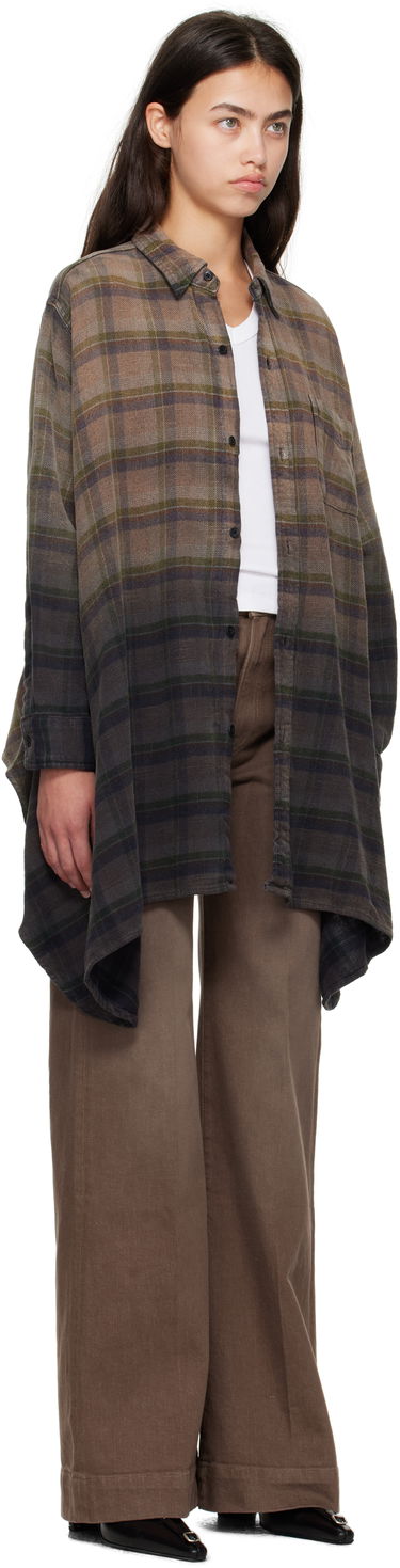 Skjorta R13 R13 Draped Plaid Shirt Brun | R13WR416-R552B, 1