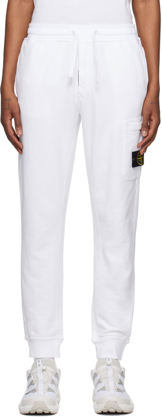 Träningsbyxor Stone Island Patch Sweatpants Vit | 801564551