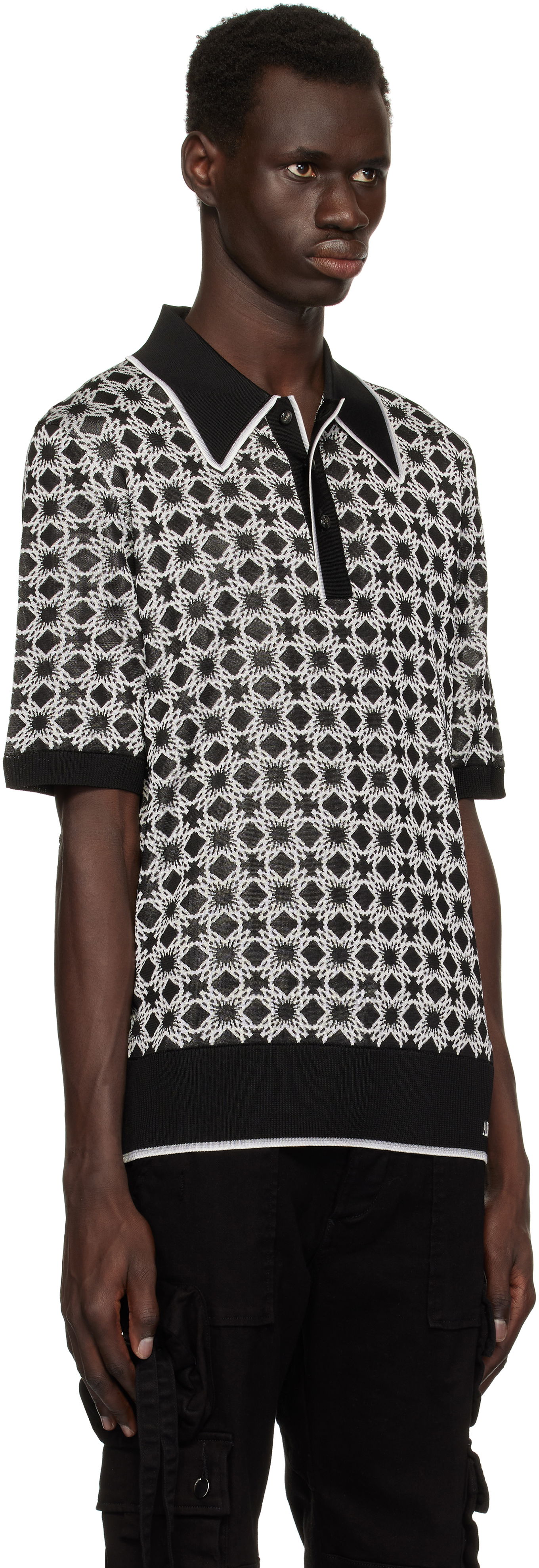 Polotröja AMIRI Amiri MA Quad Polo Svart | AMKNPO1058, 1