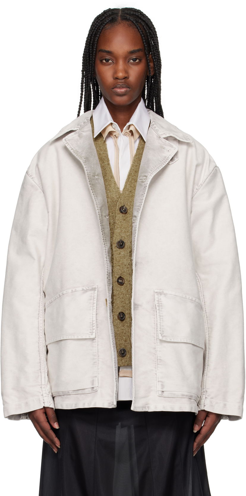 Jacka Maison Margiela Maison Margiela Sports Jacket Vit | S50AM0638 S76543
