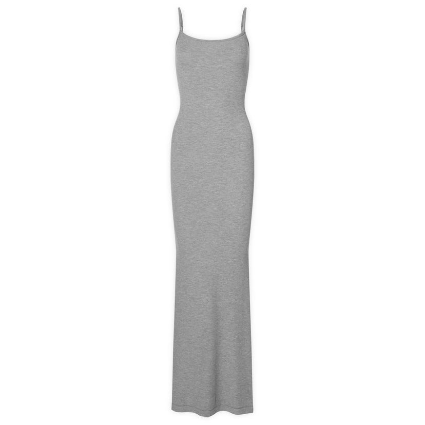 Klä SKIMS Soft Lounge Long Slip Dress Grå | AP-DRS-0596-HG