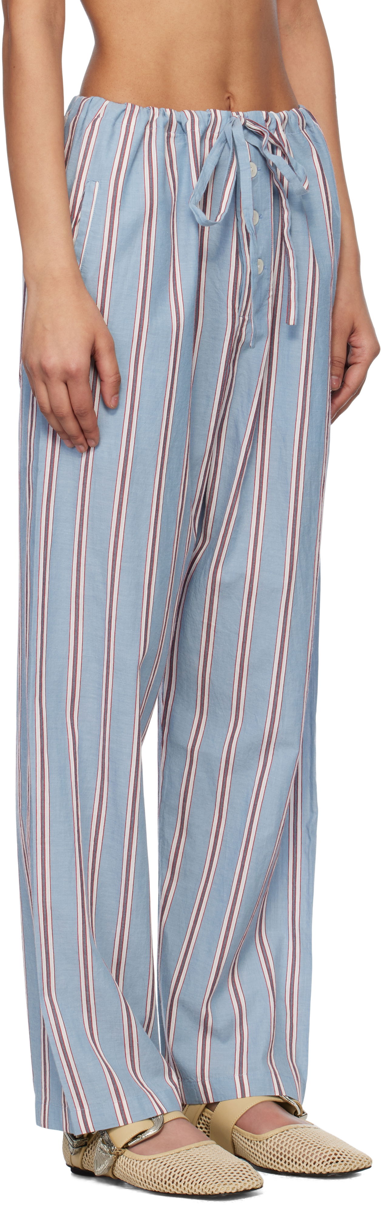 Byxor Bode Bode Regatta Stripe Pyjama Pants Blå | MRS25BT067, 1