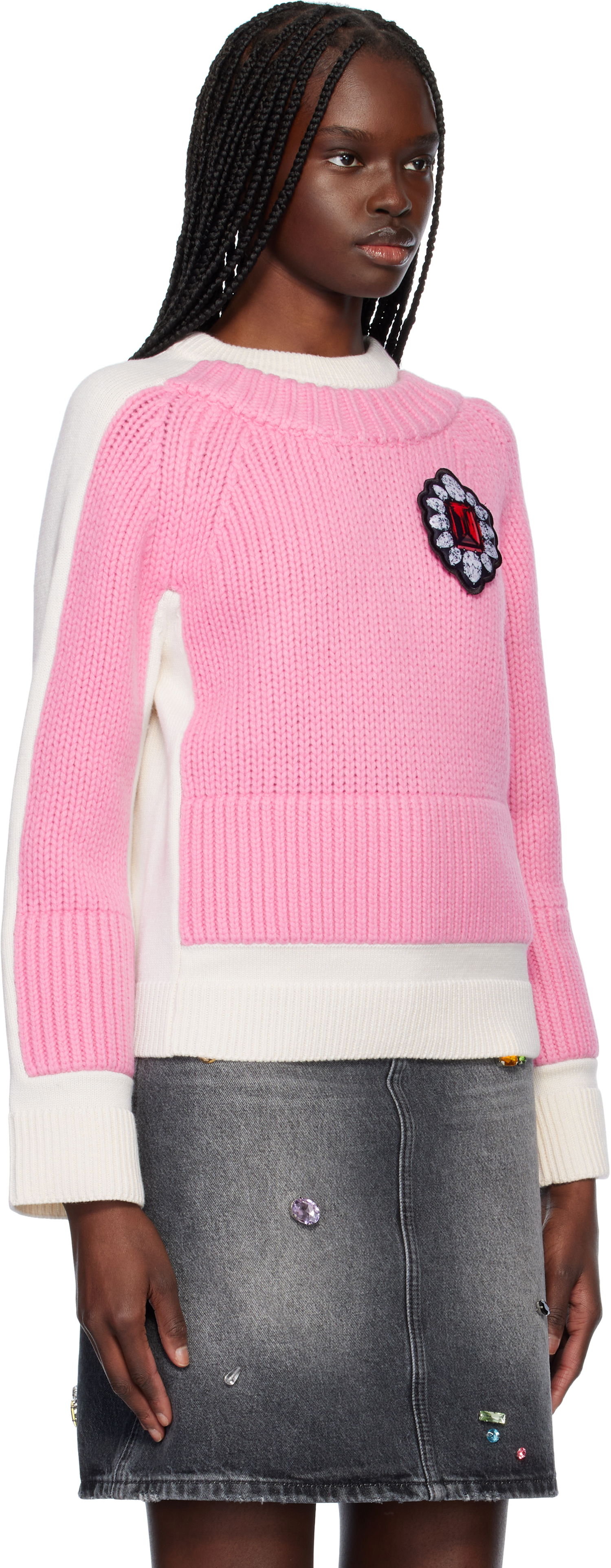 Sweater Marc Jacobs Marc Jacobs Trompe L'oeil Knit Sweater Rosa | 2S5RTP002K25, 1