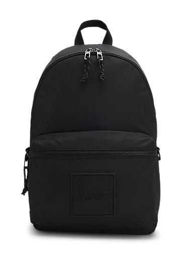 Ryggsäck BOSS HUGO Ripstop Backpack with Logo Patch Svart | 50551793