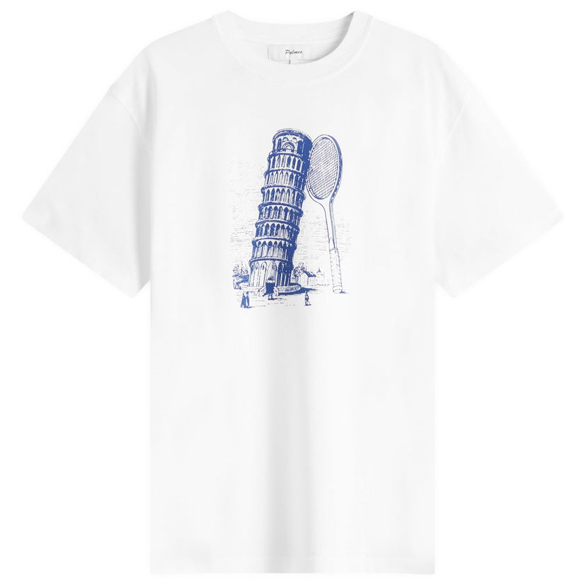 T-shirt Palmes Palmes Tower Graphic T-Shirt, Size Large Vit | P10-0041-001