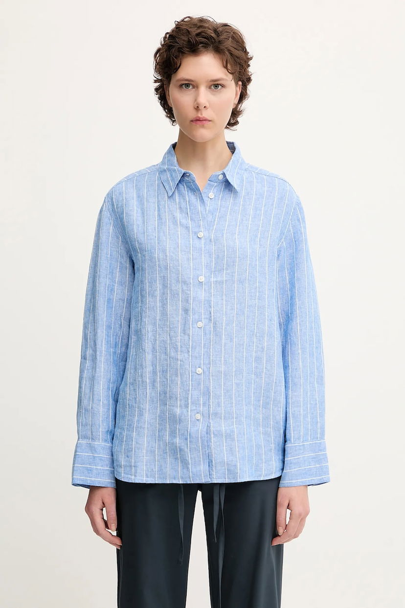 Skjorta Samsoe Samsoe Samsoe Samsoe SANOT Relaxed Linen Shirt Blå | F25100015