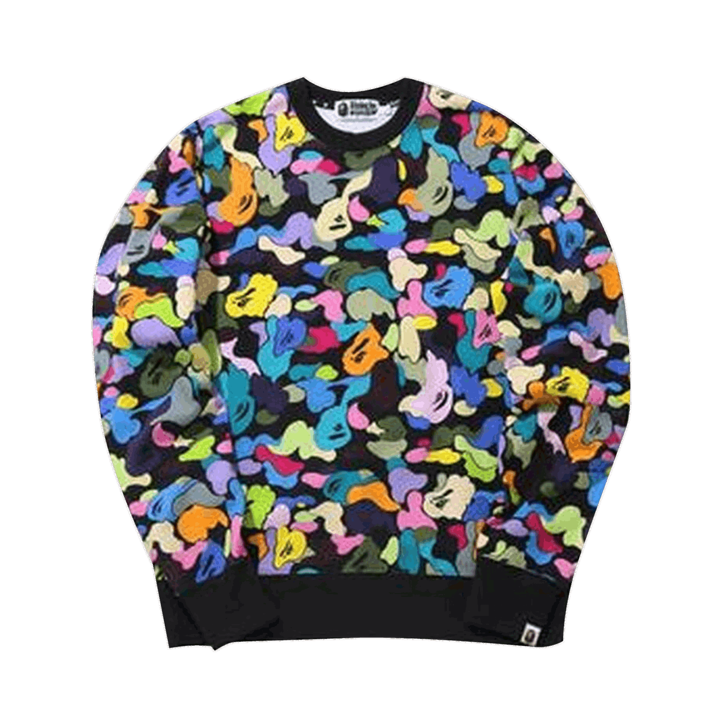 Sweater BAPE Multi Camo Crewneck Svart | 1G80 113 017 BLACK, 0