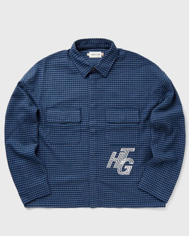 Skjorta Honor The Gift Houndstooth Overshirt Blå | HTG240460-NAVY, 0