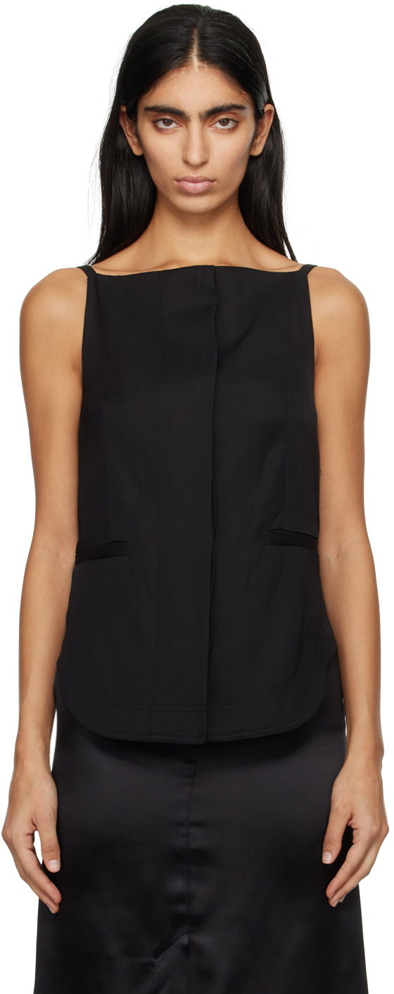 Linne Loulou de Saison Loulou de Saison Mihant Square Neck Camisole Svart | MIHANT