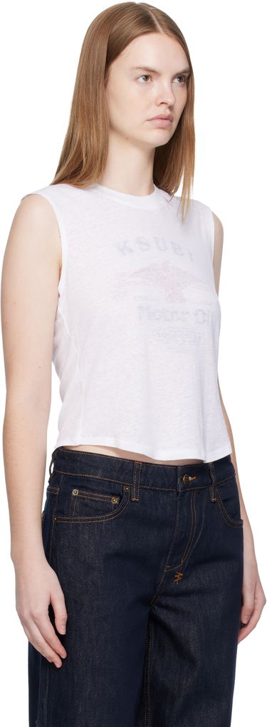 Linne Ksubi Ksubi Motor Oil Moss Cropped Tank Top Vit | WFA25TA003, 1