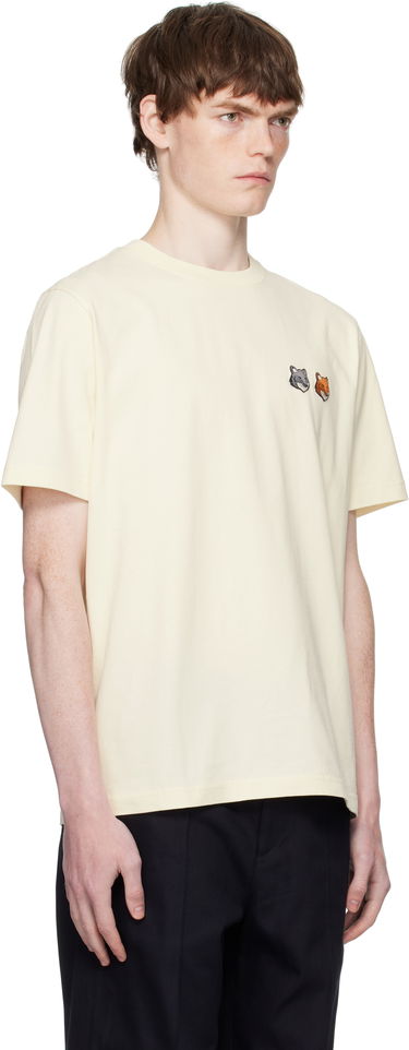 T-shirt MAISON KITSUNÉ Maison Kitsuné Double Fox Head Comfort T-Shirt Svart | OM011CFKJ0118, 4