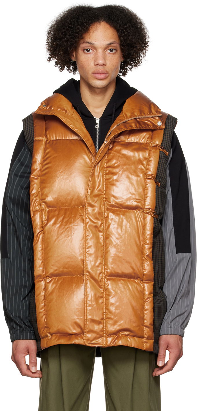 Väst Feng Chen Wang Feng Chen Wang Deconstructed Down Vest Brun | FUF14VS04