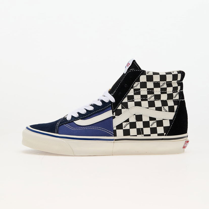 Skateboarding Vans Clash The Wall LX Suede/Canvas Black Checkerboard Mörkblå | VN000CNKBKC1