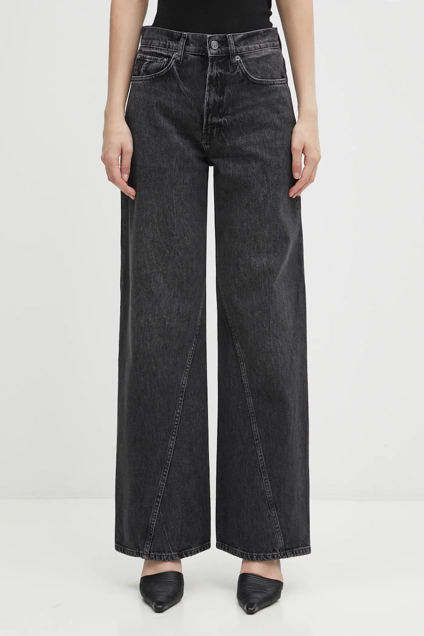 Jeans Anine Bing brie High Waist Wide Leg Jeans Svart | A.06.11246