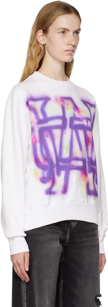 Sweater We11done We11done Rainbow Symbol Sweatshirt Vit | WD-TS3-22-829-U-WH, 1