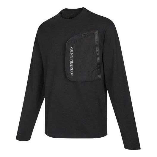 Sweater Jordan Air Jordan Splicing Pocket Reflective Round Neck Pullover T-Shirt Svart | DN2050-010