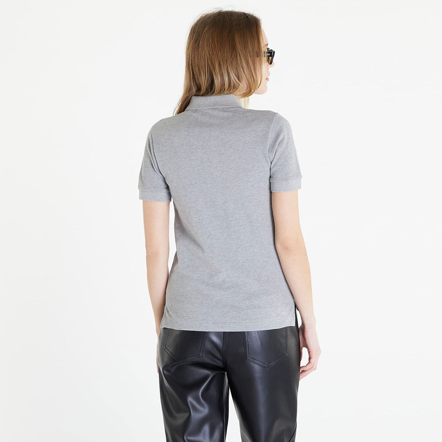 T-shirt Comme des Garçons PLAY Heart Logo Polo Short Sleeve Tee Grå | AZT077 Grey, 1