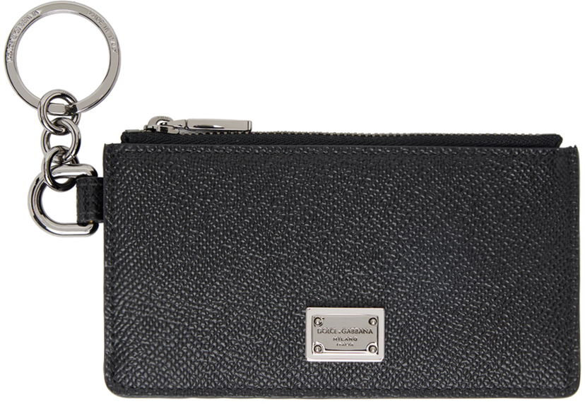 Plånbok Dolce & Gabbana Black Logo Plaque Card Holder Svart | BP2524AG219