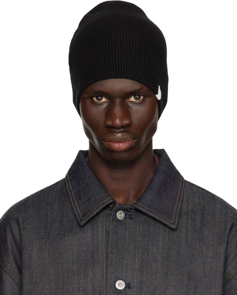 Mössa Jil Sander Jil Sander Rib-Knit Beanie Svart | J47ZZ0130_J14773