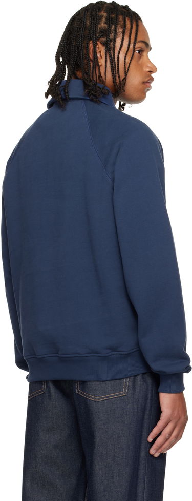 Sweatshirt Casablanca Casa Blanca Collar Sweatshirt Mörkblå | M-AW25-JTP-409-01, 4