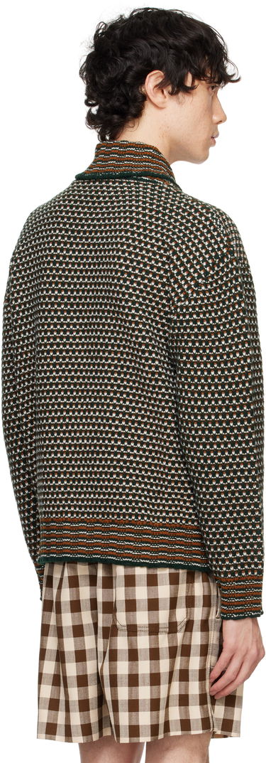 Sweater Bode Bode Schenectady Zip-Up Knit Sweater Grön | MRF24KT018, 2