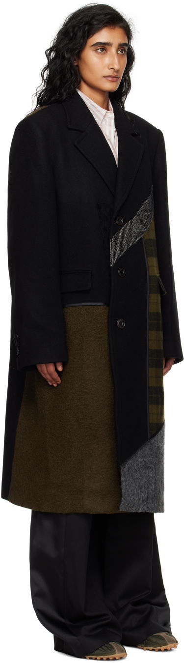 Rockar Andersson Bell Andersson Bell Patchwork Wool Coat Svart | awa709m, 1