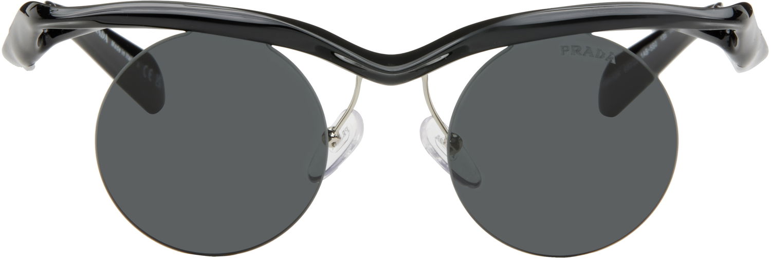 Solglasögon Prada Prada Twisted Frame Circle Sunglasses Svart | 0PR A24S 1AB5S043 8056262141410, 0