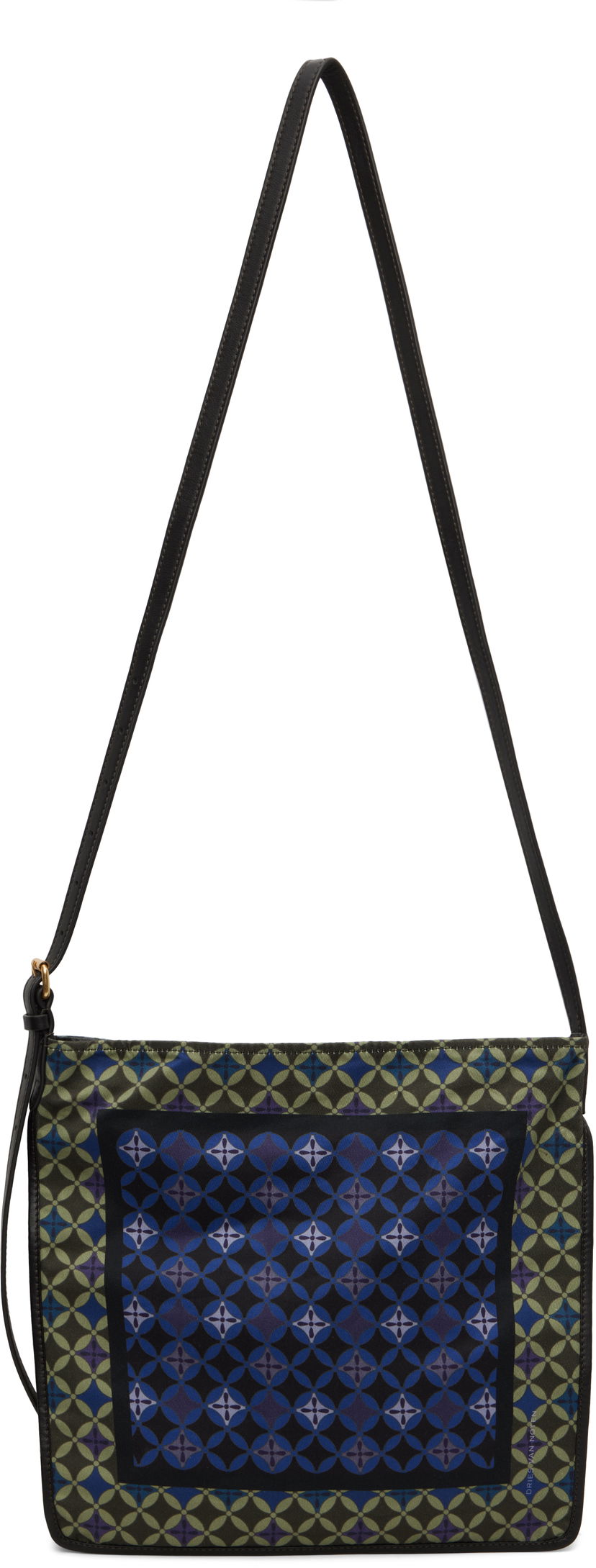 Tygpåse Dries Van Noten Dries Van Noten Scarf Print Tote Bag Grön | 252-011503-791