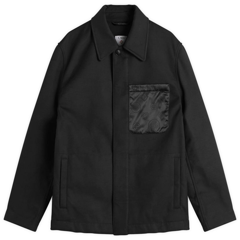Jacka Casablanca Bonded Techno Wool Workwear Jacket Svart | M-AW25-OT-215-01
