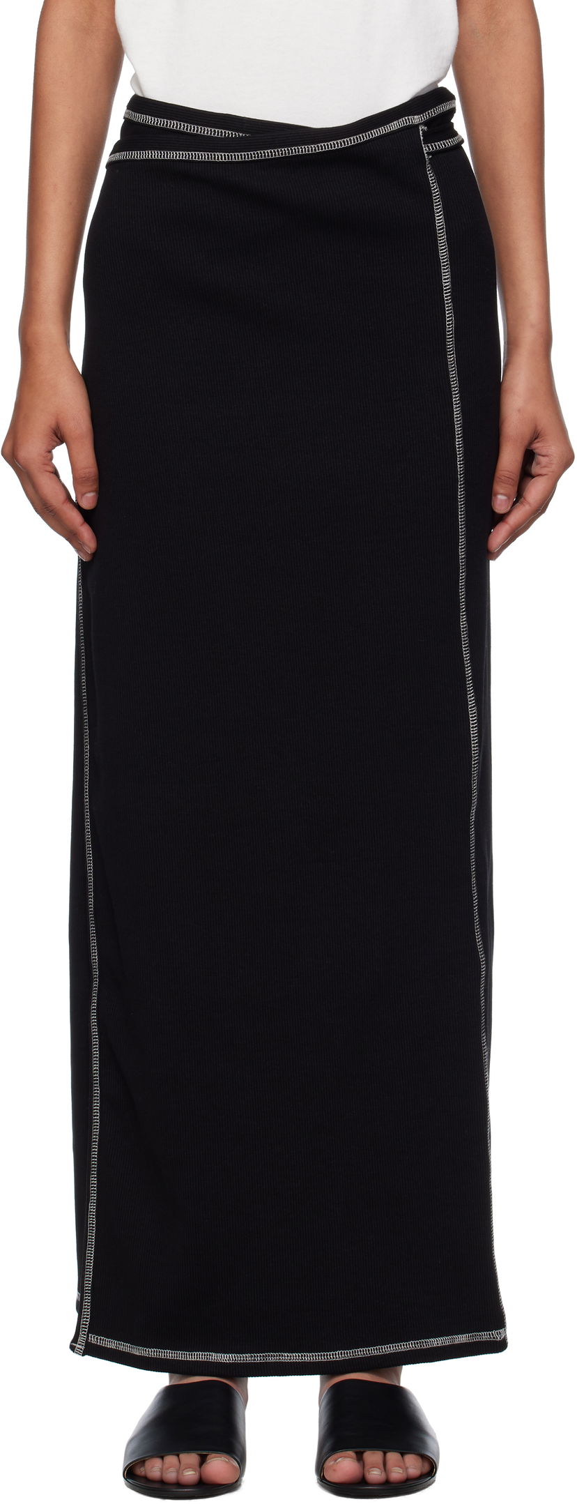Kjol Baserange Baserange Brig Maxi Skirt Svart | SSBR-CR-AU25