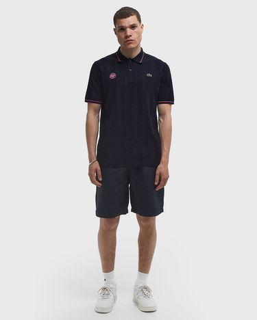 Polotröja Lacoste Ribbed Knit Polo Shirt Mörkblå | AH3013-166, 2