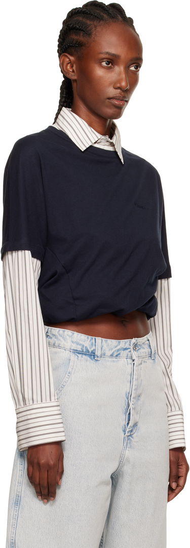 T-shirt We11done We11done Layered Twist T-Shirt Mörkblå | WD-BL2-25-103-W-NV, 1