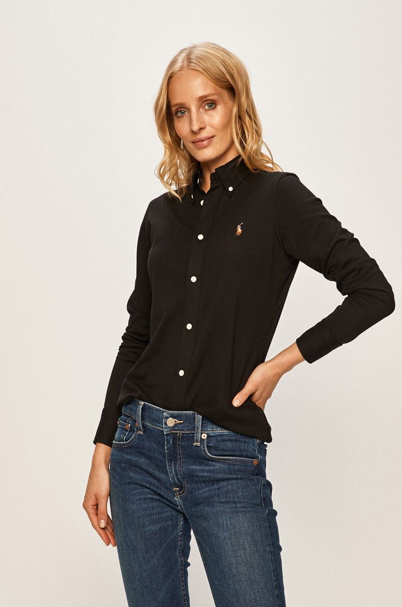 Skjorta Polo by Ralph Lauren Polo Ralph Lauren Regular Fit Classic Collar Shirt Svart | 211664427010