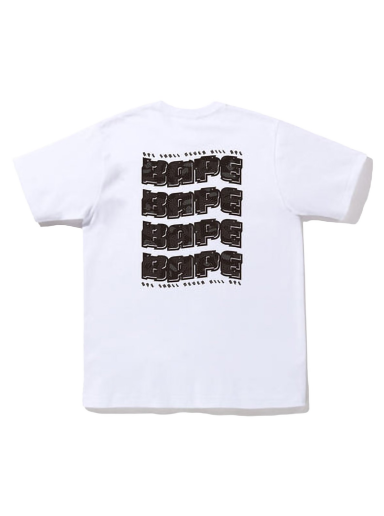 T-shirt BAPE Distortion Tee Vit | 1I80-110-054