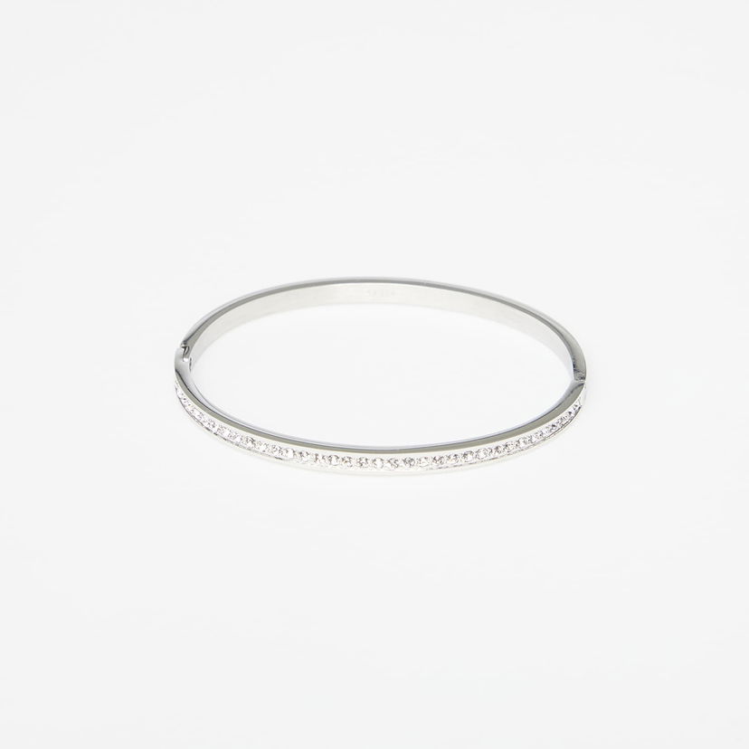 Armband GUESS Color My Day Rhinestone Hinged Bangle Bracelet Metallisk | JUBB02248JWRH-SILVER