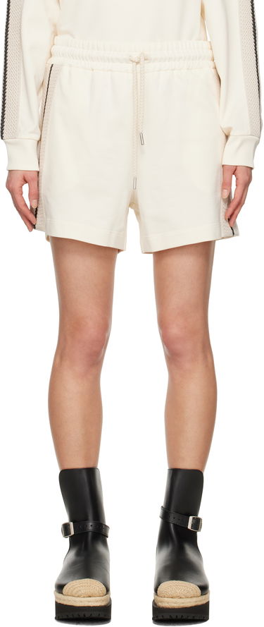 Shorts Moncler Moncler Striped Trim Shorts Vit | K10938H0001789A1K, 0