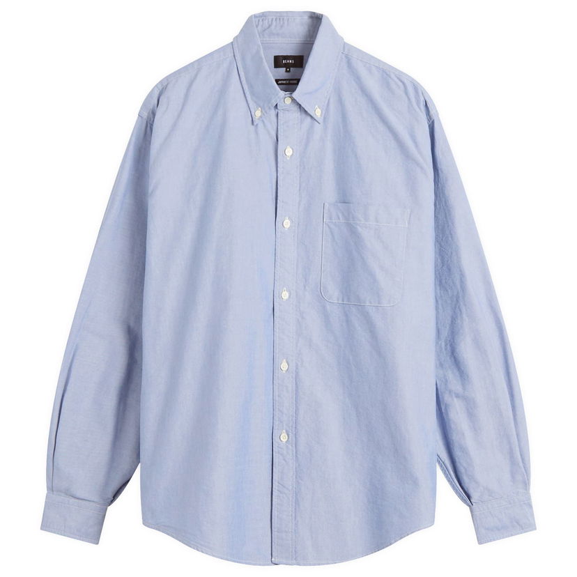 Skjorta BEAMS Heavy Oxford Button Down Shirt Blå | 1111-1213-301-75