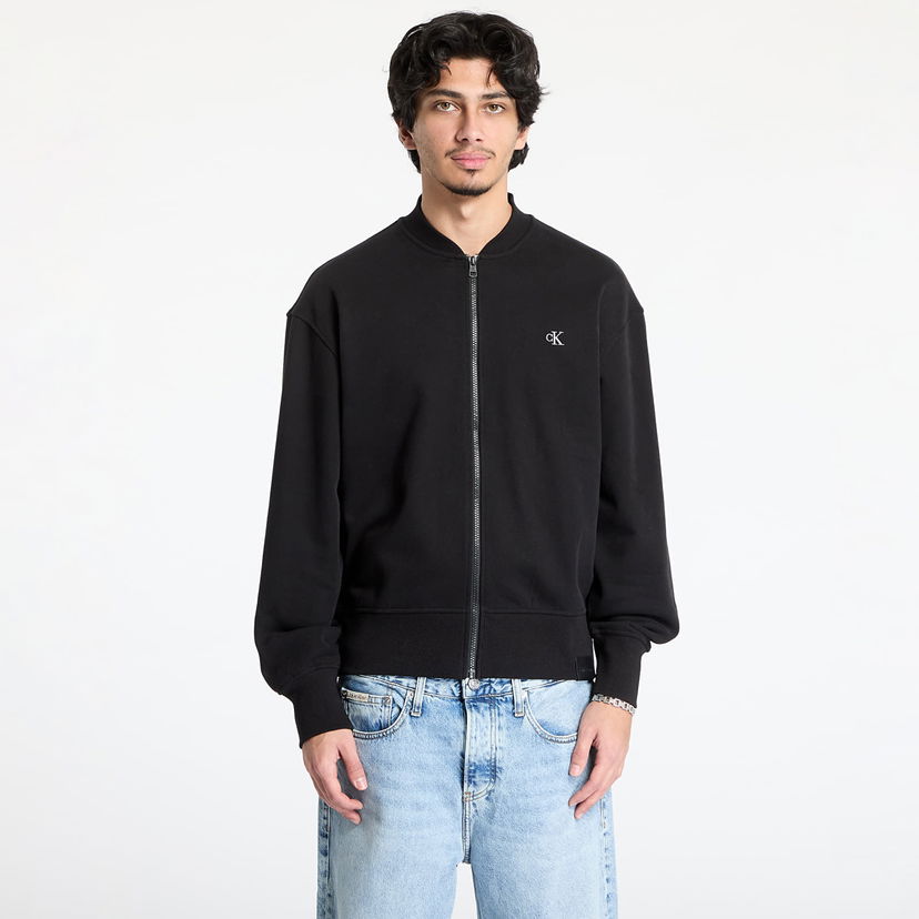 Sweatshirt CALVIN KLEIN Calvin Klein Jeans Heavyweight Embroidered Sweatshirt Svart | J30J326753 BEH