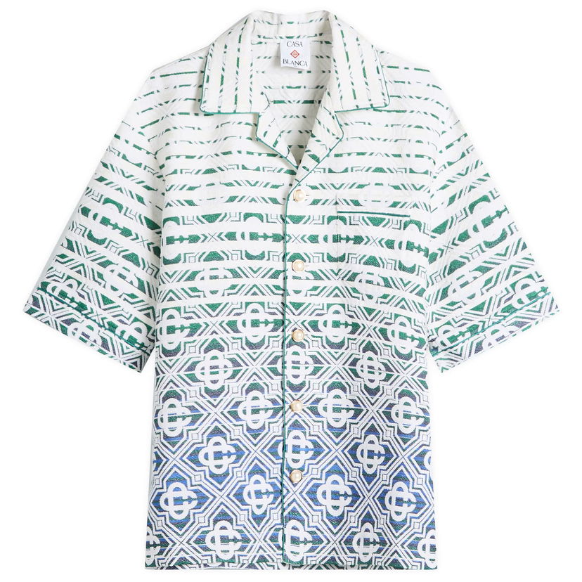 Skjorta Casablanca Casablanca Towelling Vacation Shirt Monogram Gradient, Size Large Flerfärgad | MPS25-SH-143-01