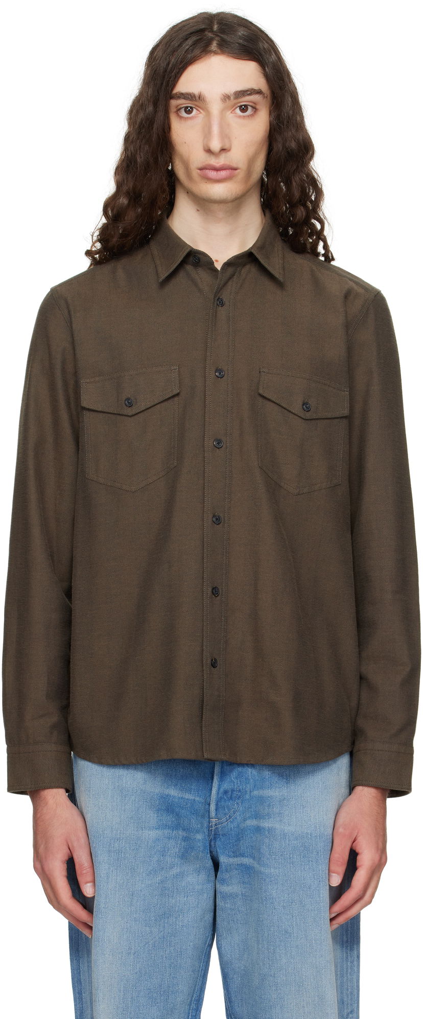 Skjorta BOSS Hugo Flap Pocket Shirt Grön | 50545396