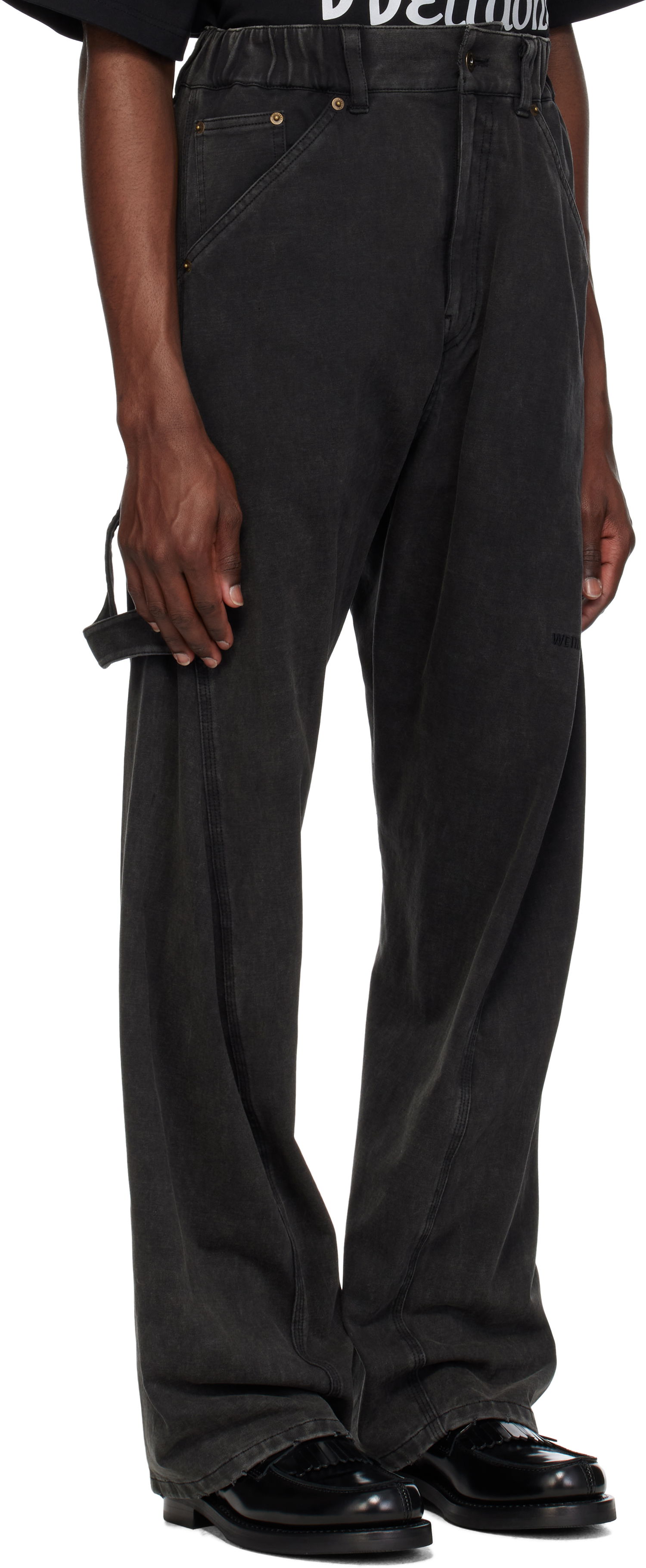 Cargo byxor We11done We11done Twisted Work Trousers Svart | WD-TA0-25-723-U-BK, 1