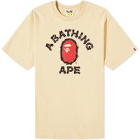T-shirt BAPE A Bathing Ape Men's Brush College T-Shirt Beige Beige | 001TEJ801056M-BGE, 1