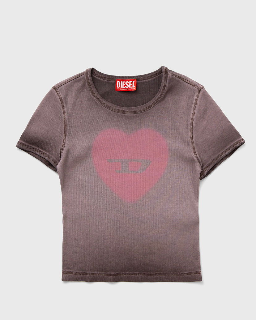Crop top Diesel Diesel Heart Graphic Crop T-Shirt Brun | A12836-0SQAD-7FG