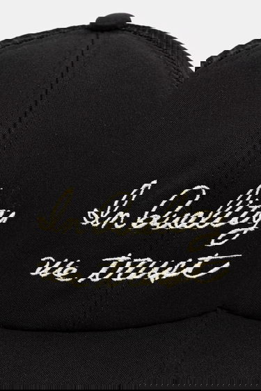 Keps visvim goodyear ii Trucker Cap with 'In Quality We Trust' Embroidery Svart | 125103003009, 1