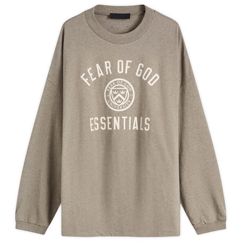 Sweatshirt Fear of God Essentials Crest Logo Long Sleeve T-Shirt Beige | 125HO244201F