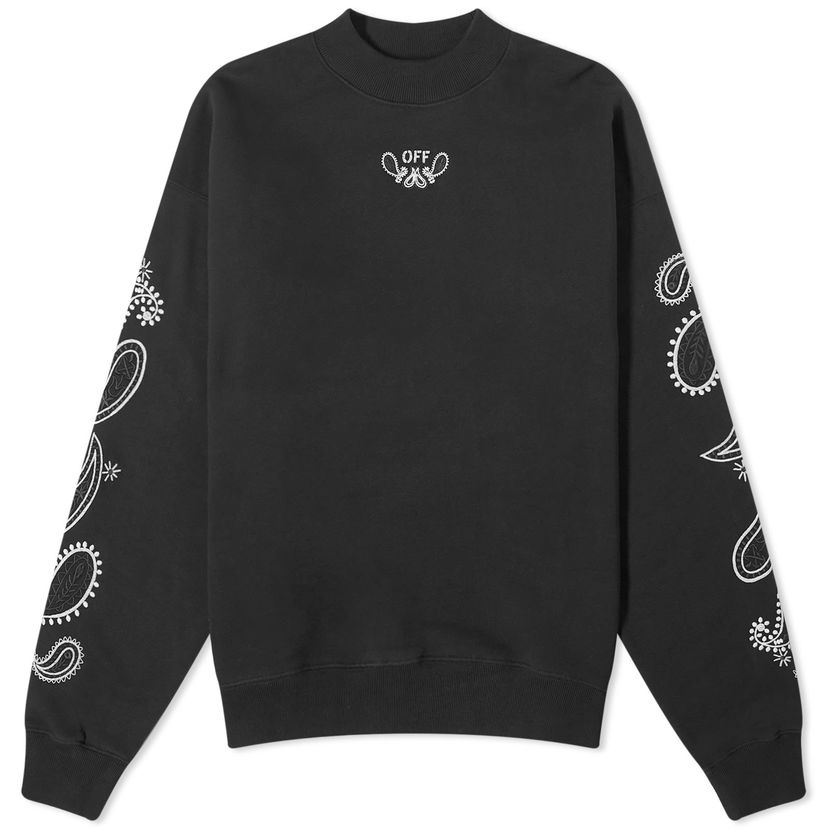 Sweatshirt Off-White Bandana Arrow Crew Sweat Svart | OMBA054S24FLE0021001