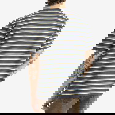 T-shirt MAISON KITSUNÉ Maison Kitsuné Profile Fox Patch Striped Comfort T-Shirt Mörkblå | OM00103KJ7010-0288, 3