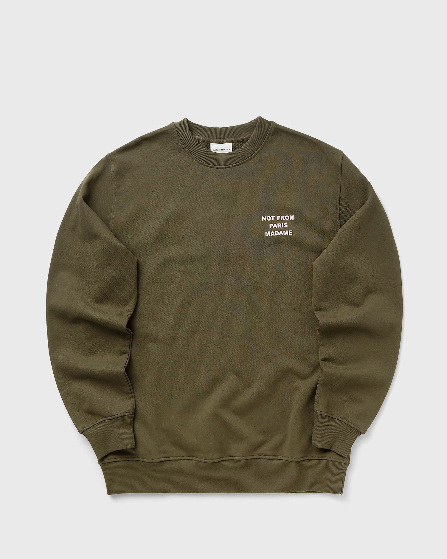 Sweatshirt Drôle de Monsieur Slogan Sweatshirt Grön | I-SW149-CO127-KK, 1