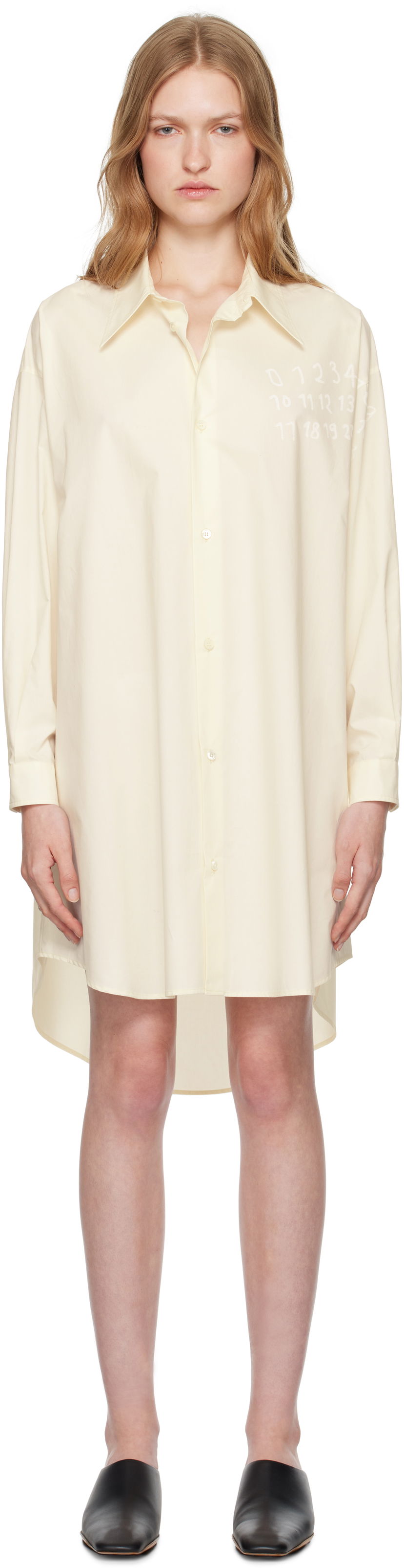 Klä Maison Margiela Poplin Shirt Minidress Vit | S62CT0247 S47294